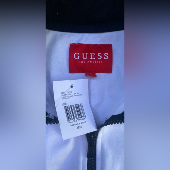 Medium White And Black Original Guess Track Sweater - Picture 2 of 4